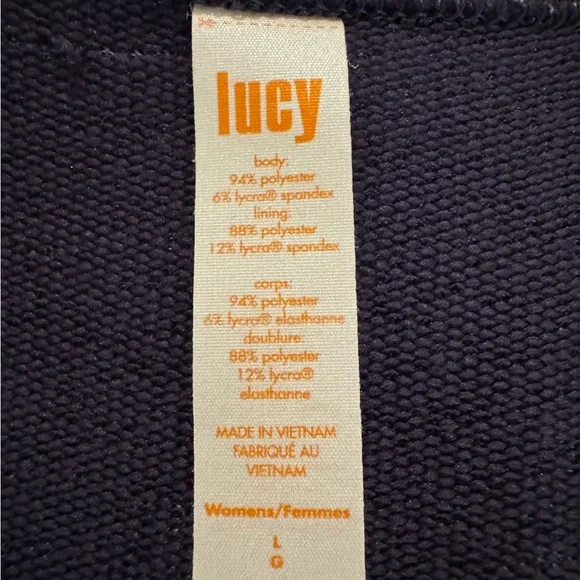 Lucy Purple Marbled Quarter Zip Pullover L - Picture 6 of 6